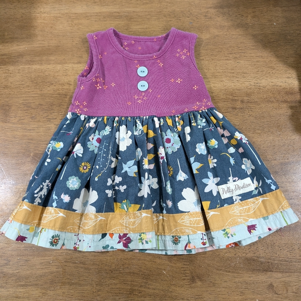 Nelly Madison Floral Dress/Tunic - Purple and Blue